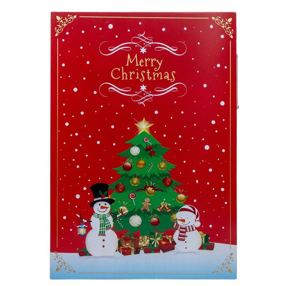 Kurt Adler Battery-Operated Wooden LED Christmas Advent Calendar, 13"