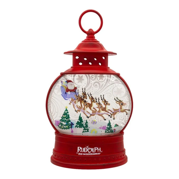 Kurt Adler Rudolph the Red-Nosed Reindeer USB LED Lantern, 10in