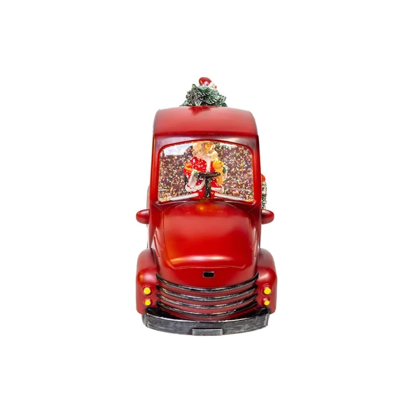 Kurt Adler USB LED Santa & Christmas Tree Truck Water Globe, 6.5in
