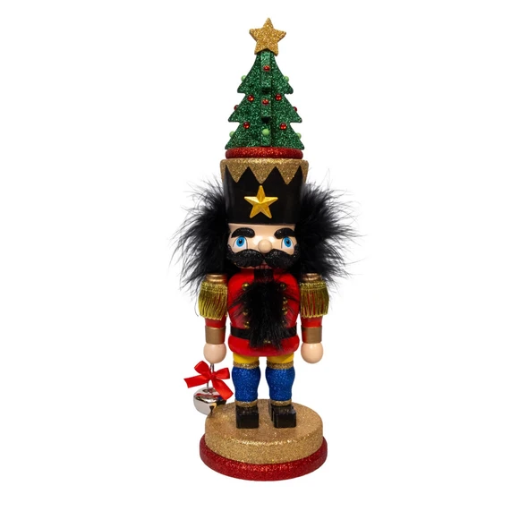 Kurt Adler Hollywood Nutcrackers Traditional Tree Hat Nutcracker, 15.5in