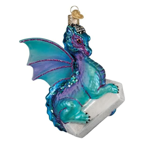 Old World Christmas Blown Glass Ornament for Tree, Celestial Dragon