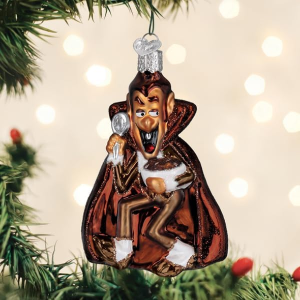 Old World Christmas Blown Glass Ornament for Christmas Tree, Count Chocula
