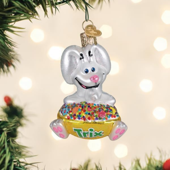 Old World Christmas Blown Glass Ornament for Tree, Trix Rabbit