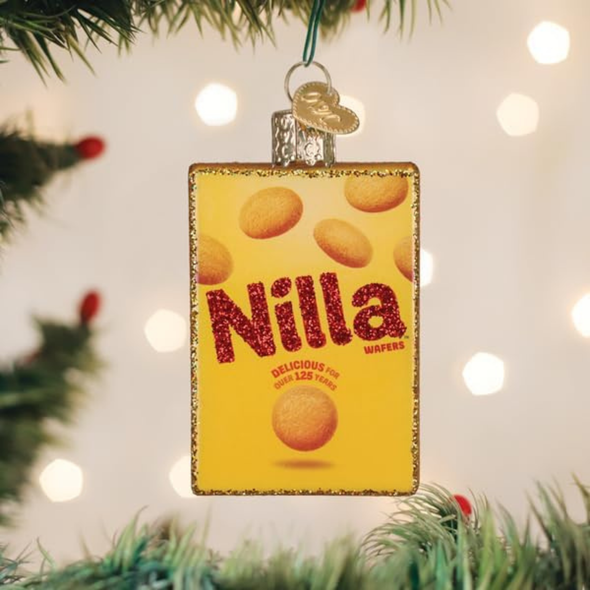 Old World Christmas Blown Glass Tree Ornament, Nilla Wafers