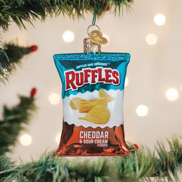 Old World Christmas Blown Glass Tree Ornament, Ruffles Cheddar Sour Cream