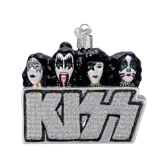 Old World Christmas Blown Glass Tree Ornament, Kiss Rock Band
