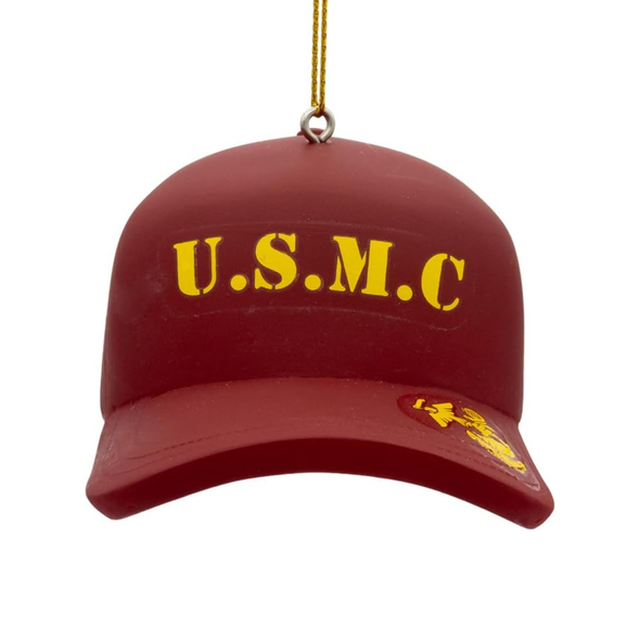 Kurt Adler U.S. Marine Corps Red Cap Ornament for Christmas Tree, 2.5in
