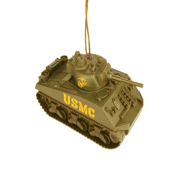 Kurt Adler U.S. Marine Corps Tank Ornament for Christmas Tree, 2.5in