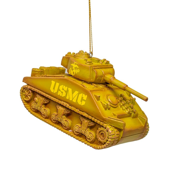 Kurt Adler U.S. Marine Corps Tank Ornament for Christmas Tree, 2.5in