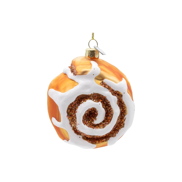 Kurt Adler Noble Gems Glass Ornament Collection, Cinnamon Bun