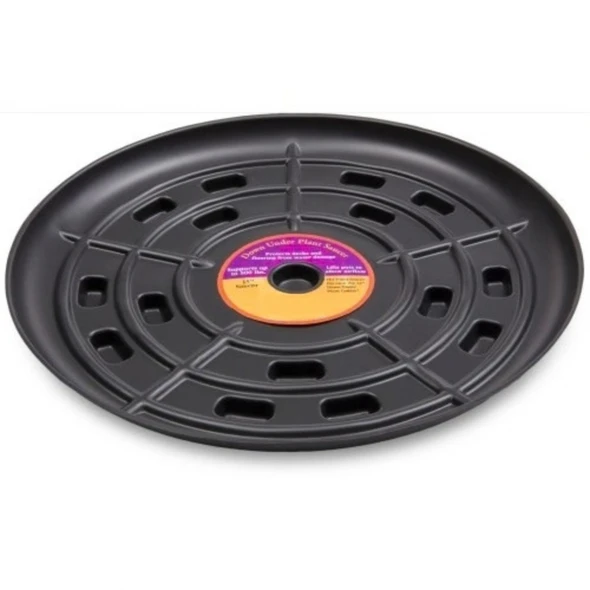 Bosmere Down Under Plant Saucer for Indoor and Outdoor Planters, Black