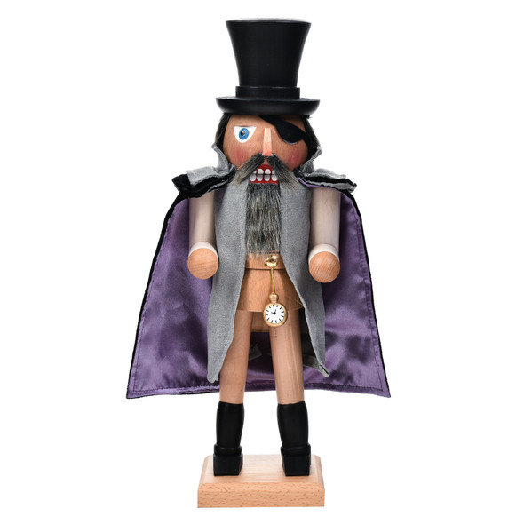 Garden Elements Black Forest Beech Wood Drosselmeyer Nutcracker, 15in