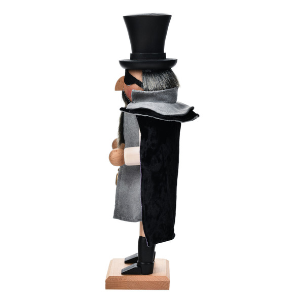 Garden Elements Black Forest Beech Wood Drosselmeyer Nutcracker, 15in
