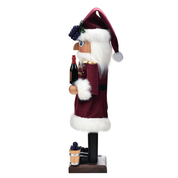 Garden Elements Black Forest Beech Wood Wine Lover Nutcracker, 14in