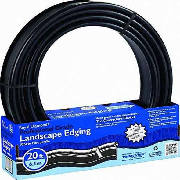 Royal Diamond Professional Grade Landscape Edging, Black 20 Feet x 5 Inches