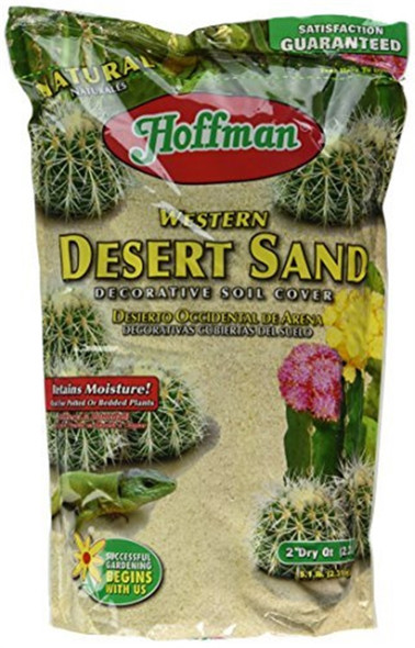 Hoffman Western Desert Sand Decorative Soil Cover for Potted or Bedded Plants, 2 Dry Quarts
