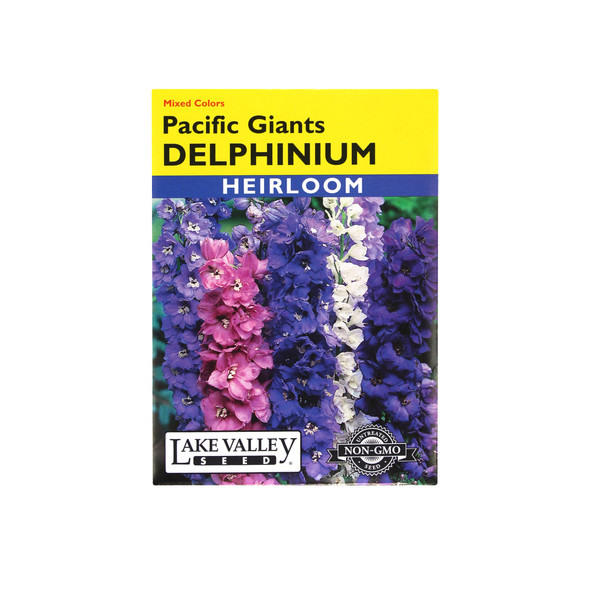 Lake Valley Seed Delphinium, Pacific Giants Heirloom Mix, 0.2g