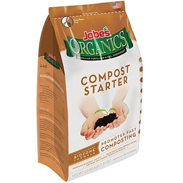 Jobe's Organics Compost Starter Microbe Additive, 4lb Bag