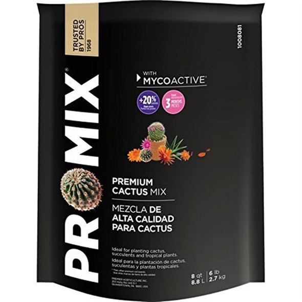 Premier Horticulture PRO-MIX Cactus Mix with MYCOACTIVE for Cactus & Succulents, 8qt