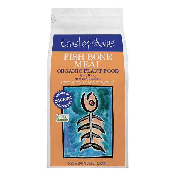 Coast of Maine Fish Bone Meal Organic Plant Food for Flowering and Root Growth, 3lb