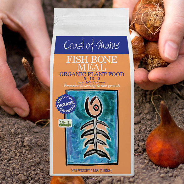 Coast of Maine Fish Bone Meal Organic Plant Food for Flowering and Root Growth, 3lb