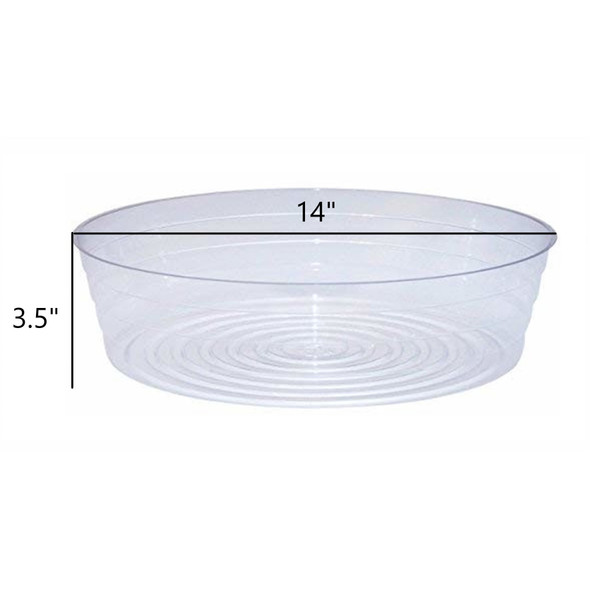 Curtis Wagner Products Heavy-Gauge Vinyl Deep Basket Liner, Clear, 14in D x 3.5in H