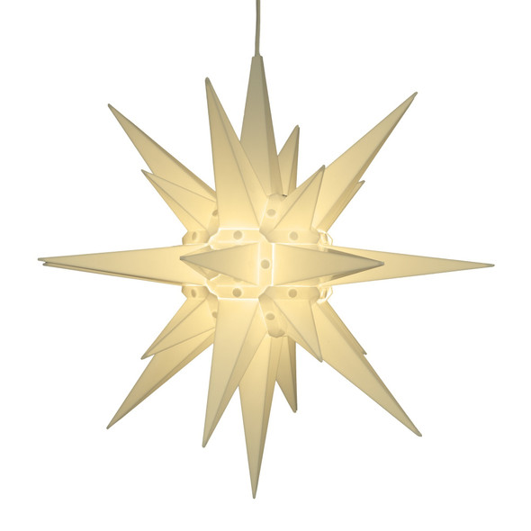 CandleCup Outdoor Holiday Moravian Star Light Decoration, Warm White, 18in