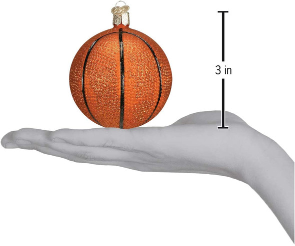 Old World Christmas 44010 Glass Blown Basketball Ornament