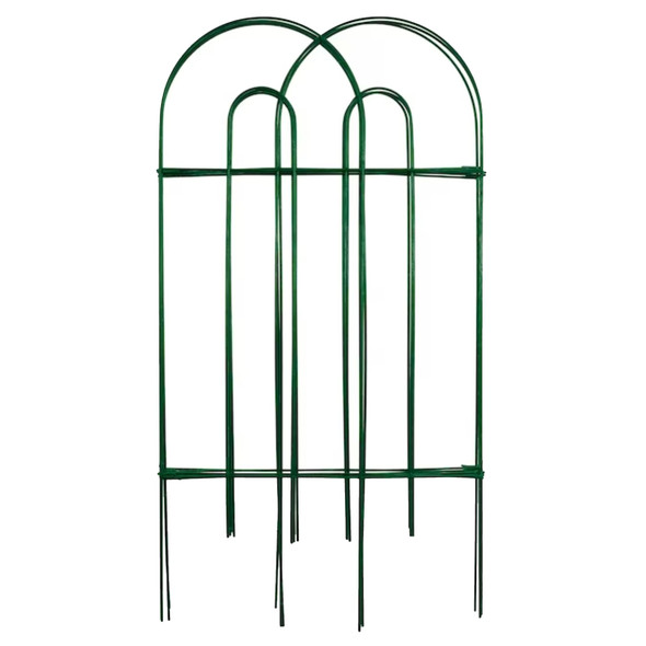 Origin Point Garden Craft Round Folding Border Fence, Green, 10' L x 32" H