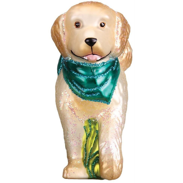 Old World Christmas Blown Glass Ornament for Christmas Tree, Doodle Dog