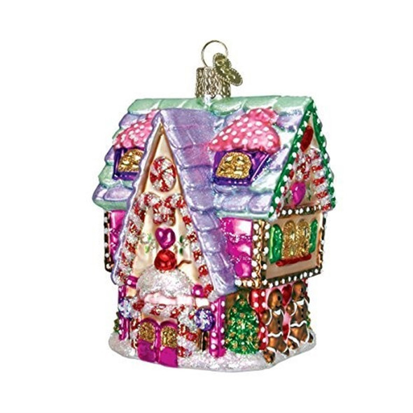 Old World Christmas Glass Blown Christmas Ornament, Cupcake Cottage (With OWC Gift Box)