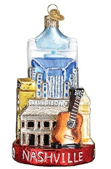 Old World Christmas Glass Blown Ornament, Nashville (With OWC Gift Box)