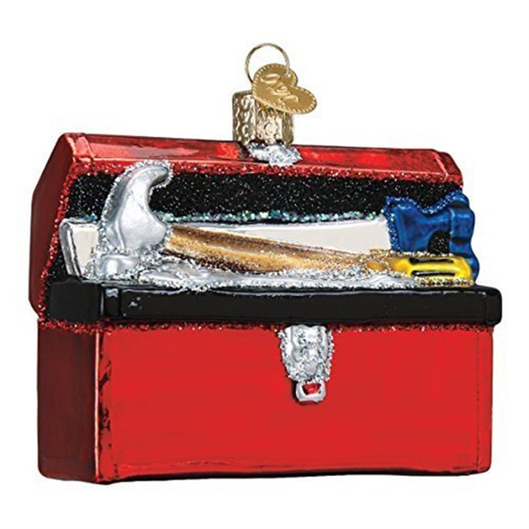 Old World Christmas Glass Blown Ornament for Christmas Tree, Toolbox Tree
