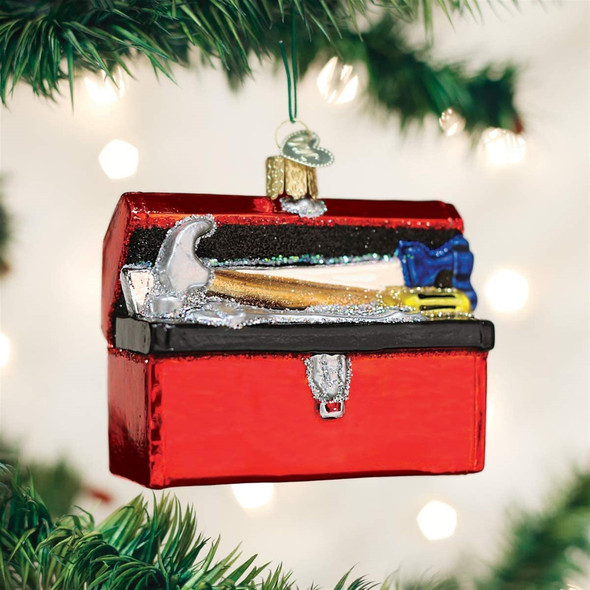 Old World Christmas Glass Blown Ornament for Christmas Tree, Toolbox Tree