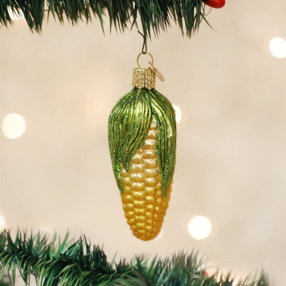 Old World Christmas Glass Blown Ornament for Christmas Tree, Ear Of Corn