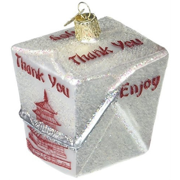 Old World Christmas Blown Glass Ornament for Christmas Tree, Chinese Take Out