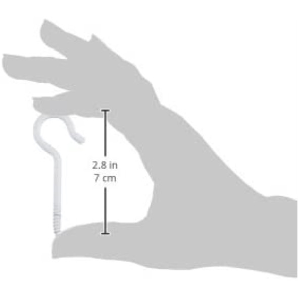 Panacea Powder-coated Steel Ceiling Swag Hook, White (Pack of 5)