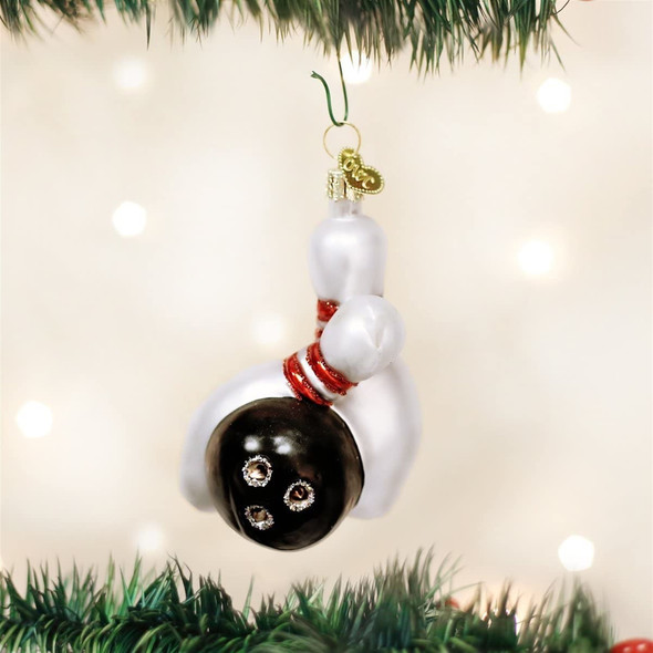 Old World Christmas Glass Blown Ornament Collection, Bowling Ball & Pins