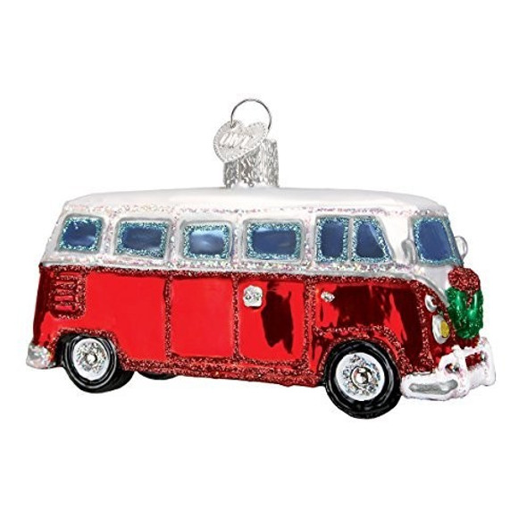 Old World Christmas Glass Blown Ornament, Camper Van (With OWC Gift Box)