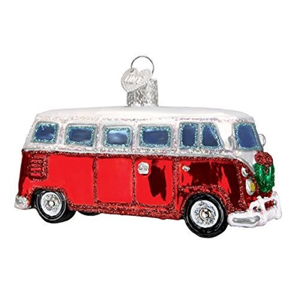 Old World Christmas Blown Glass Ornament for Christmas Tree, Camper Van