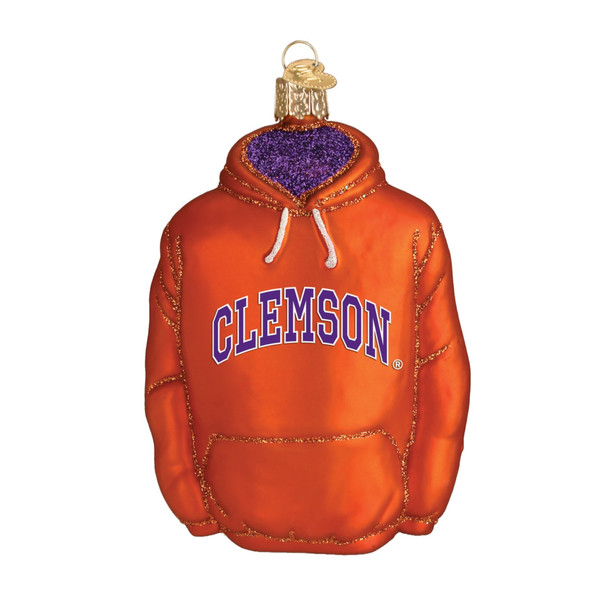 Old World Christmas Blown Glass Ornament for Christmas Tree, Clemson University Hoodie