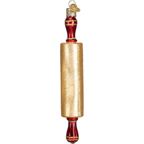 Old World Christmas Glass Blown Ornament, Rolling Pin