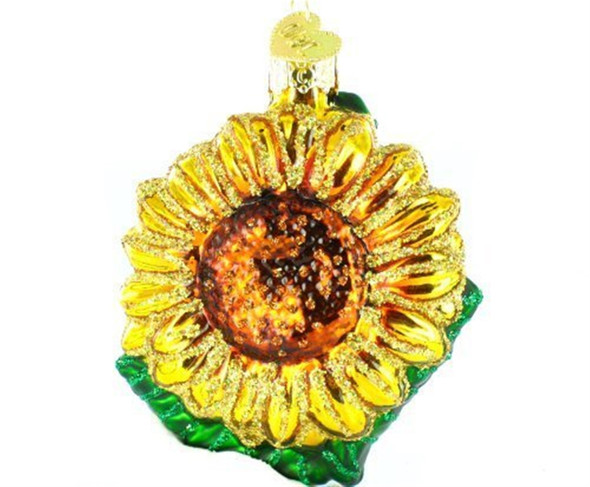 Old World Christmas Glass Blown Ornament, Garden Sunflower (With OWC Gift Box)