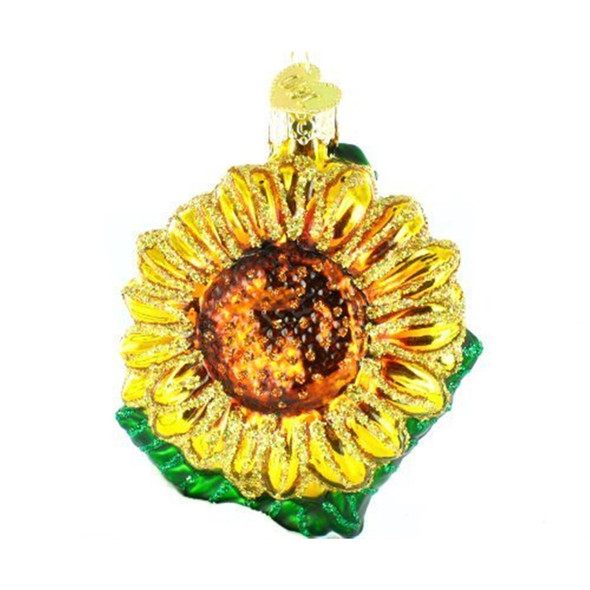 Old World Christmas Blown Glass Ornament for Christmas Tree, Garden Sunflower