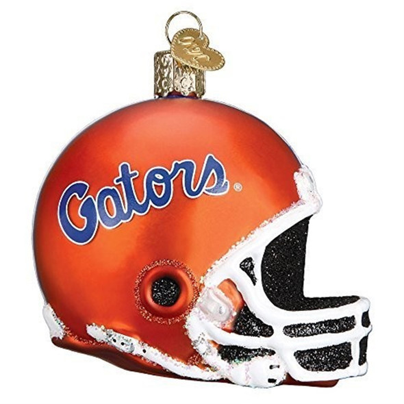Old World Christmas Glass Blown Ornament, Florida Gator's Football Helmet (With OWC Gift Box)