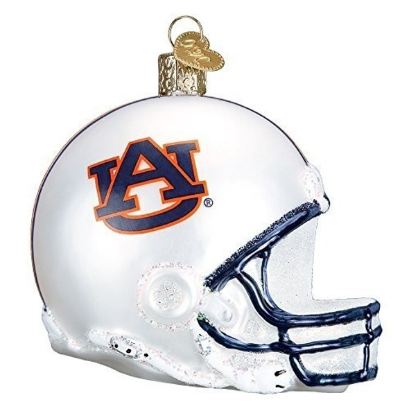 Old World Christmas Glass Blown Ornament, Auburn Football Helmet (With OWC Gift Box)