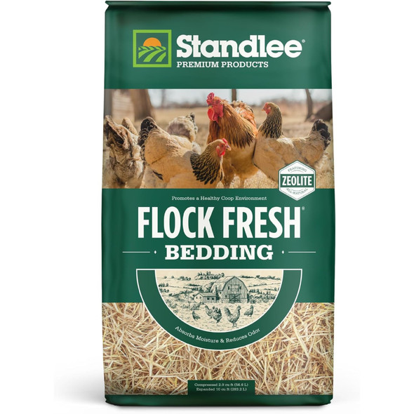 Standlee Premium Products, Flock Fresh Poultry Bedding, Compressed, 2 cu ft (Expanded 10 cu ft) Standlee Premium Products, Flock Fresh Poultry Bedding, Compressed, 2 cu ft (Expanded 10 cu ft)