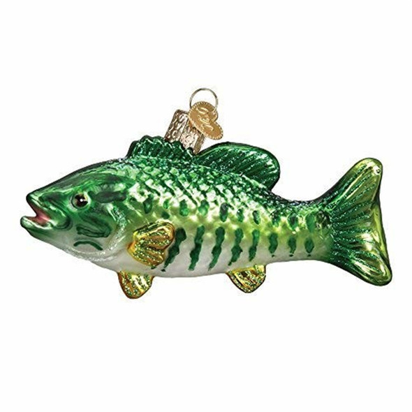 Old World Christmas Blown Glass Ornament for Christmas Tree, Smallmouth Bass