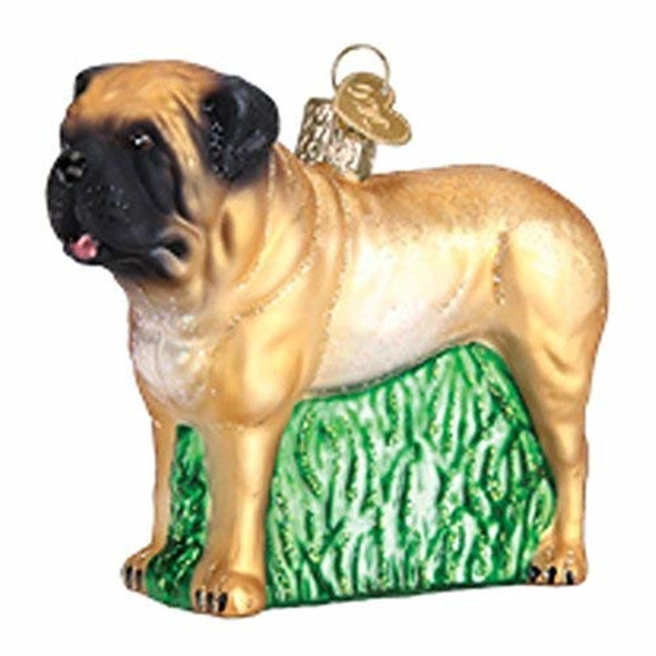 Old World Christmas Glass Blown Ornament, English Mastiff (With OWC Gift Box)