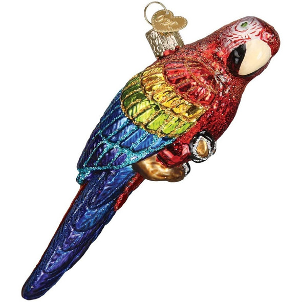 Old World Christmas Glass Blown Ornament for Christmas Tree, Tropical Parrot